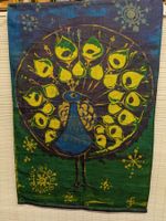 Mid Century Wandbild Jute Stoff