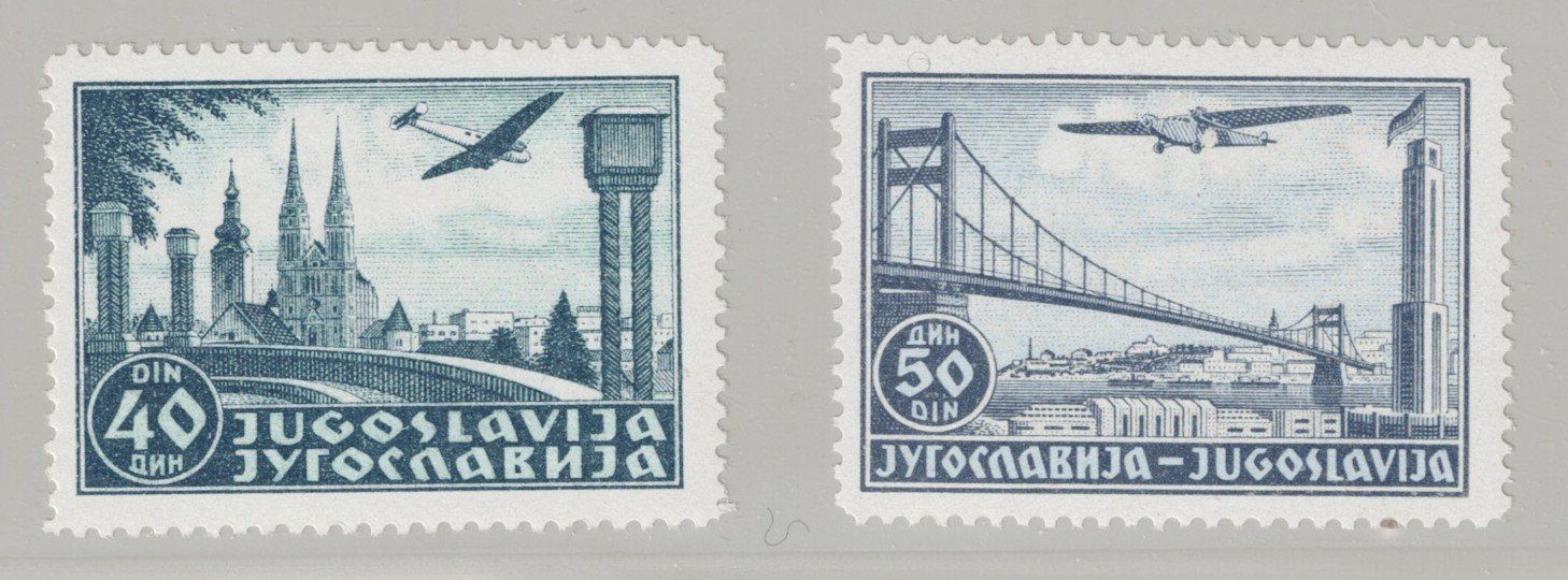 Tutti i francobolli: Jugoslavien Flugpost 1940 beide Werte ** – Nuovo (secondo la descrizione) da Kriens venduto da goofy46