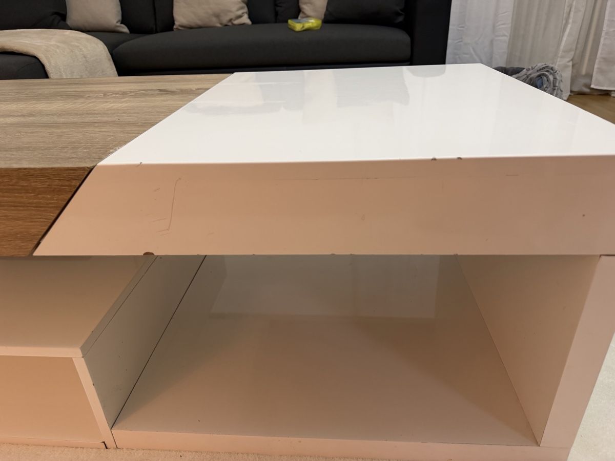 Tavoli: Couchtisch, weiss/Holzoptik, Schublade, Ablage – Usato da Zürich venduto da mar_6smx 5