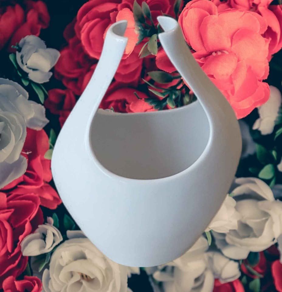 Vasi & Recipienti: Edle Blumenvase,  weiss, einzigartiges Design – Nuovo (secondo la descrizione) da Aarburg venduto da Glitzerzauber 2