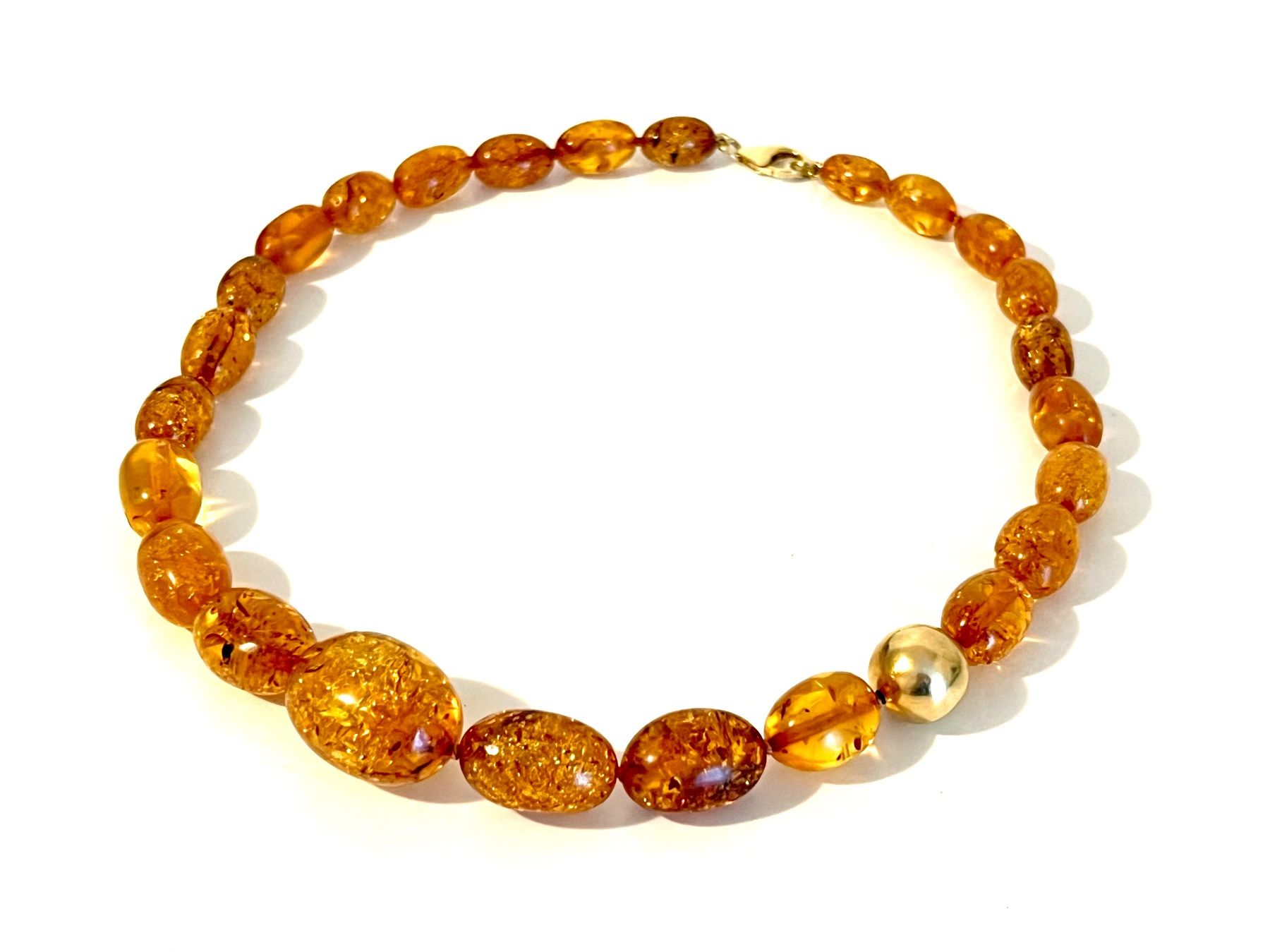 Ketten: Baltic Amber Necklace - Gold Plated Silver – Neu und originalverpackt aus Rüschlikon von ThereseJewelryDesign 3