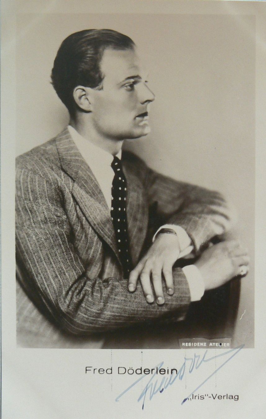 Autogramme: Fred Döderlein (1906-1985) Schauspieler - Autogramm – Gebraucht aus Dietikon von cyranos.ch