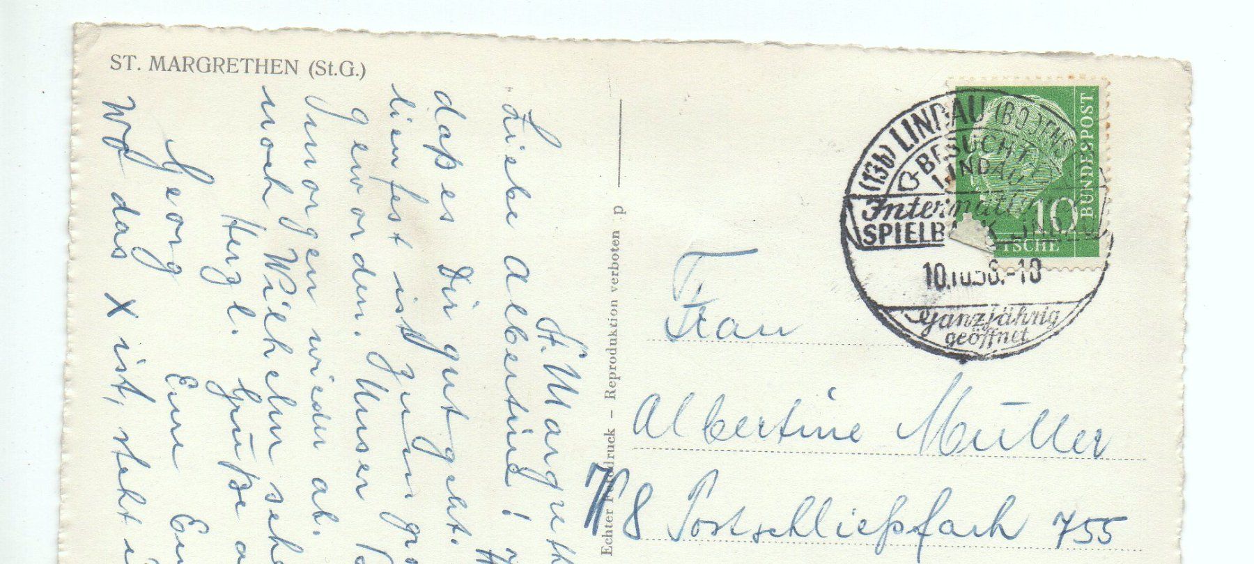 Cartoline postali: ST. MARGRETHEN (St. G.) – Usato da Jona venduto da philajona 1