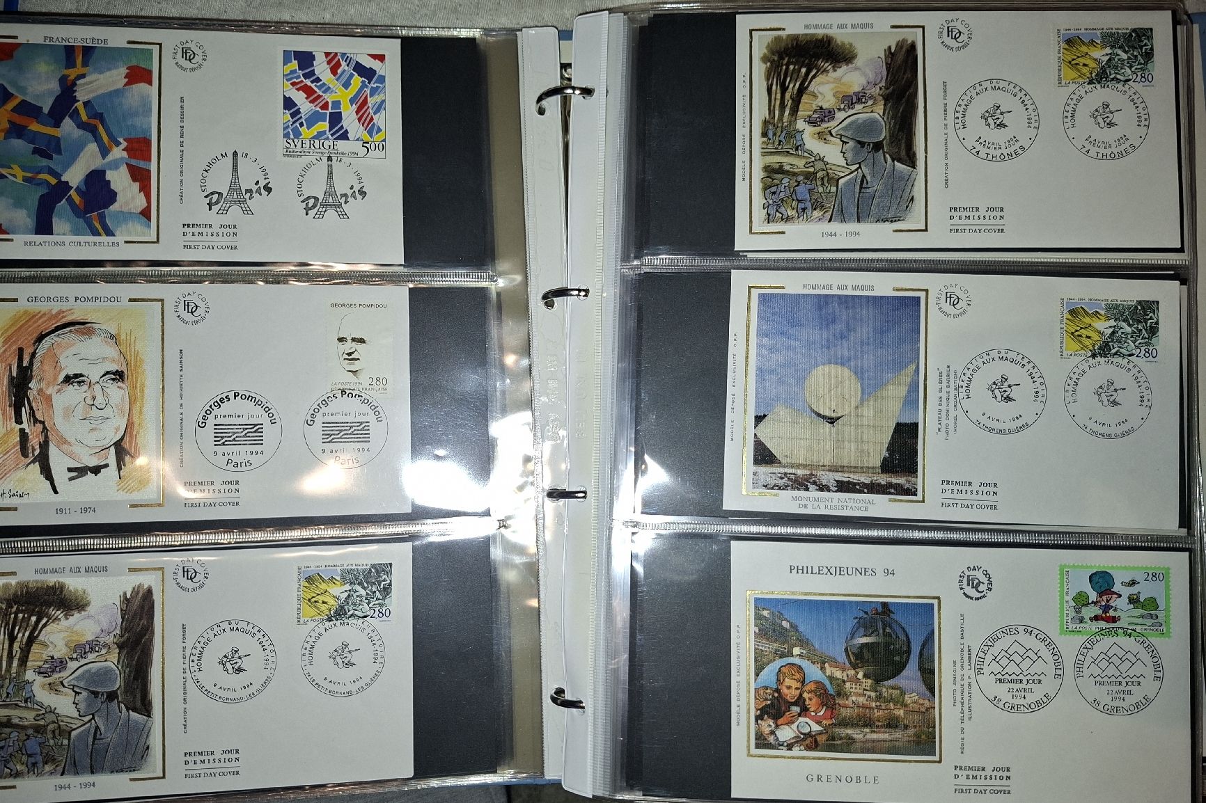 Tutti i francobolli: FDC / Briefe Frankreich 1993 - 1996 237Stk.  – Usato da Balgach venduto da SIMEON27 6