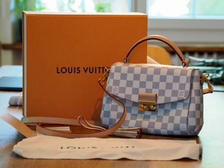 Louis Vuitton Damier Azur Canvas Handtasche Top Zustand