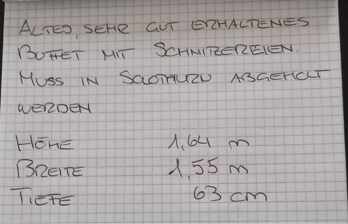 Buffets: Antikes Buffet mit Schnitzereien – D'occasion à Deitingen par Koala-2024 5