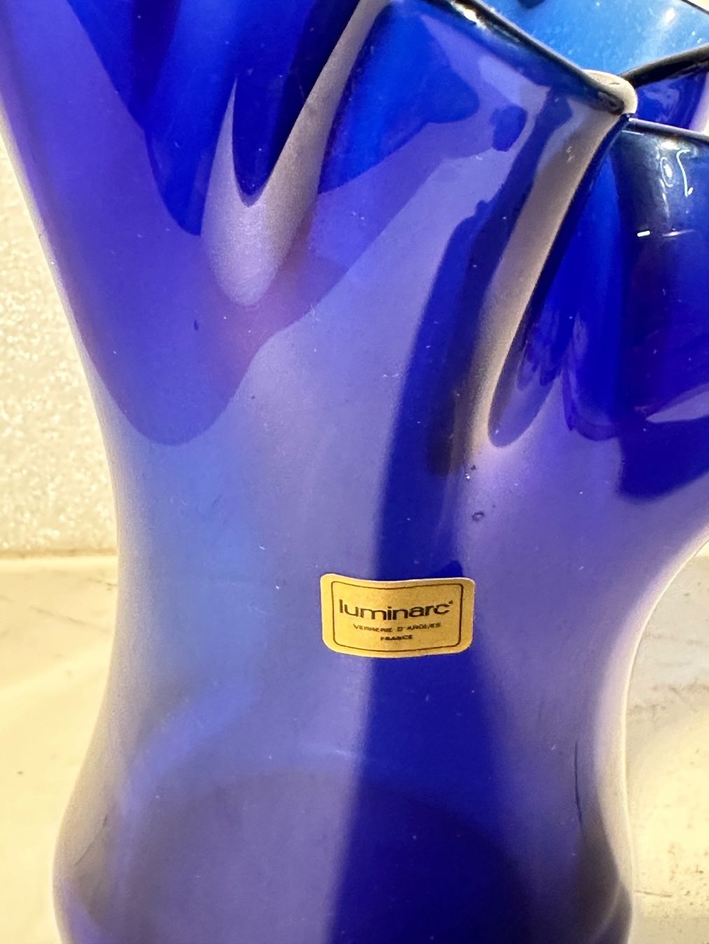 Vasen & Gefässe: France luminarc vase en verre bleu – Gebraucht aus Lausanne von artnouveau04 1