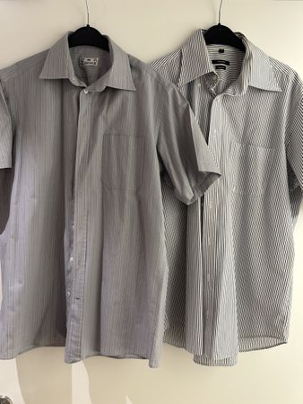 2x kurzärmlige Herrenhemde Grösse 41/42