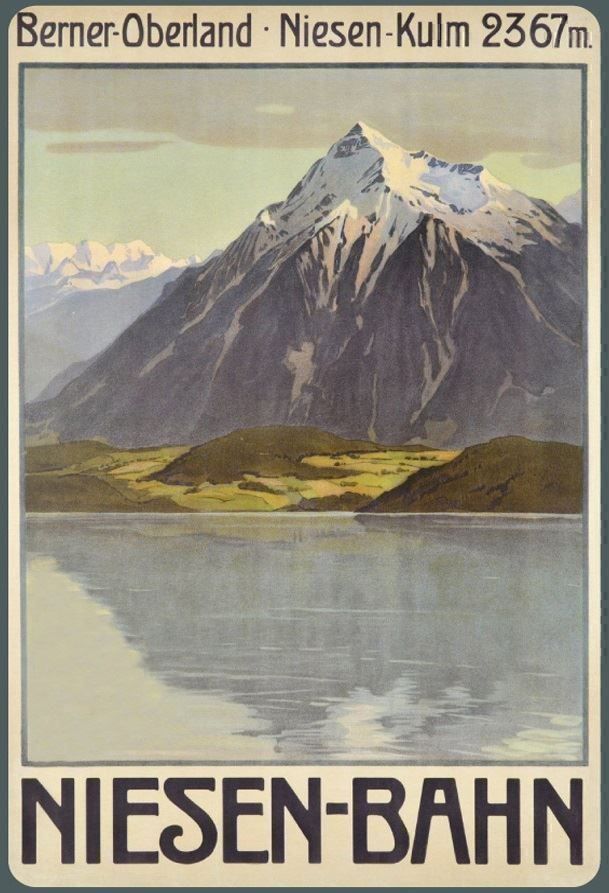 Insegne: Blechschild-NIESEN-BAHN-BERNER OBERLAND – Nuovo e nell'imballaggio originale da Rupperswil venduto da big-one-sale