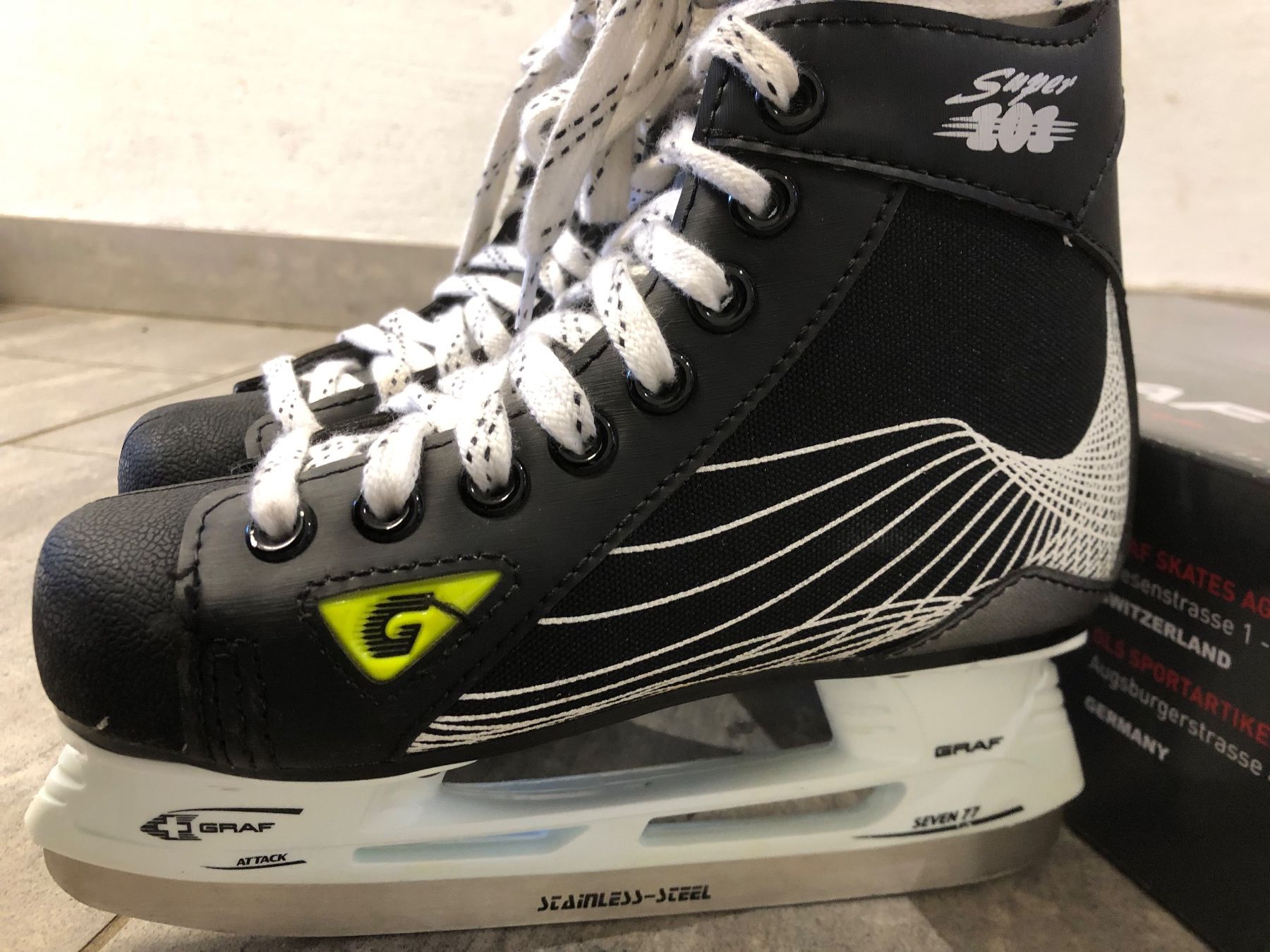 Graf Schlittschuhe: GRAF Eishockeyschuhe Gr. 31 Super 100s Top! – Gebraucht aus Neu St. Johann von thelandy 1