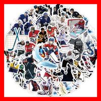 50 tlg Stickerset Eishockeyspieler Schlittschuhe NHL Puck
