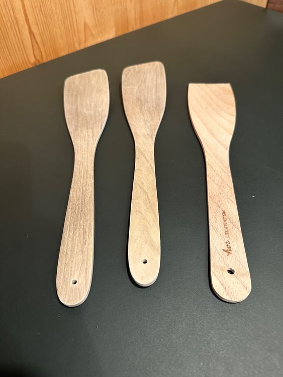 2 Holzwender Aus Kirschholz – 30 Cm Schonende Pfannenwender Für Beschichtete Pfannen Und Woks