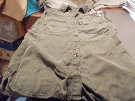 Bluse ca. Grösse S, grün/ohne Arme, hint