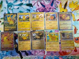 Spezial rare auction 10 Pikachu cards * starting price 1 Chf