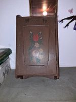 Antiker Hänge Schrank, Bauernmalerei, 1976, Rarität