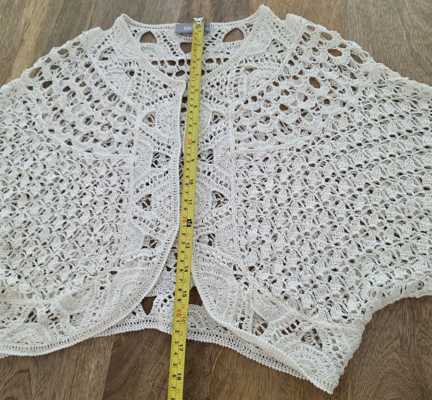 Bolero: Gehäkelte Bolero-Jacke Weiss Gr.M – Usato da Rheinsulz venduto da Gilea 6