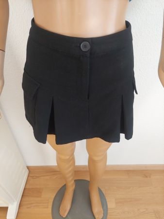 Mini-jupe short noire plissée Y2K - Taille 36 - Bershka