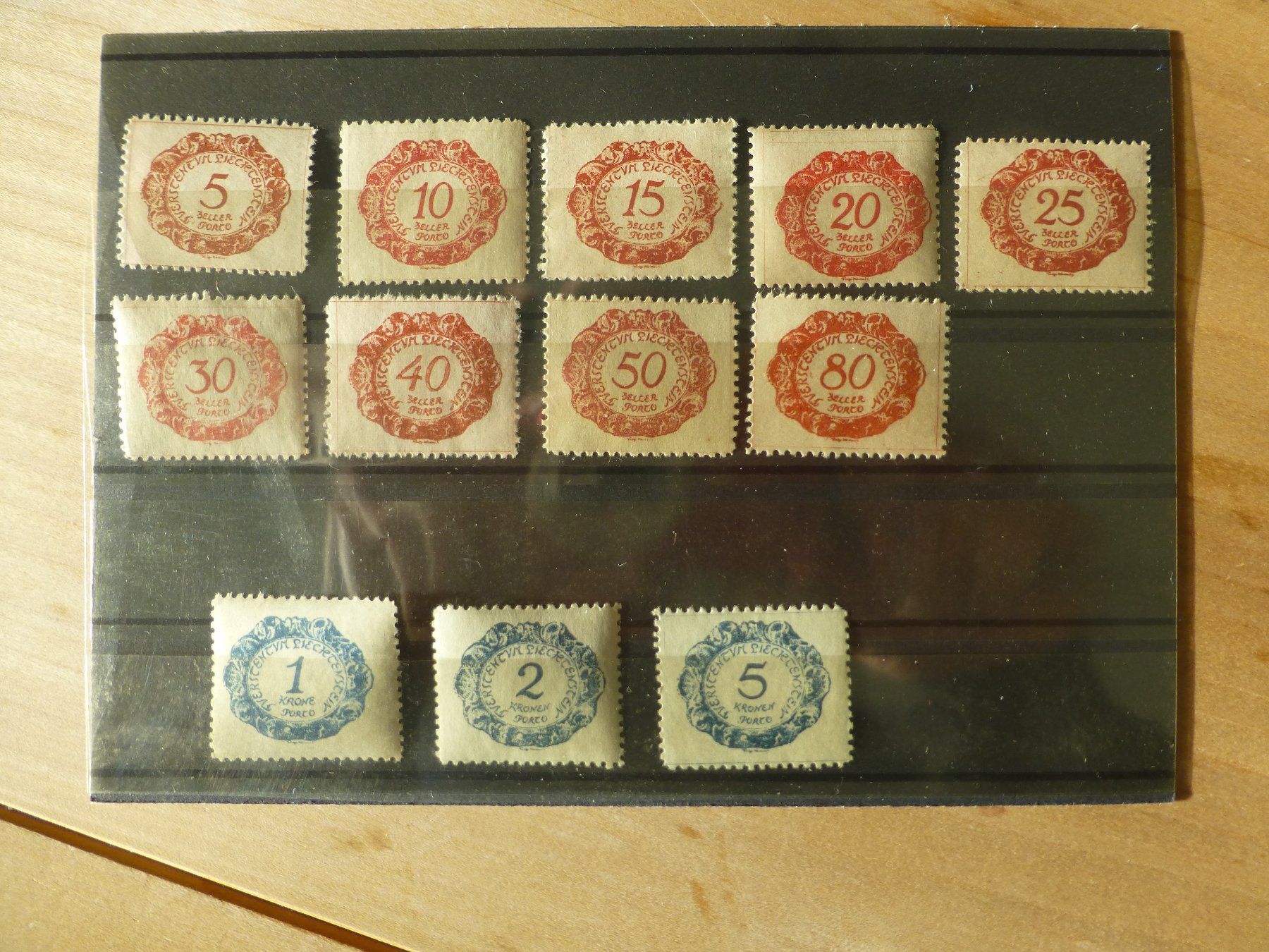 Tutti i francobolli: Lichtenstein 1920. Portomarken Nr. 1-12 Postfrisch – Usato da Bettlach venduto da 1saurer