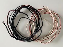 Lautsprecherkabel 4m Schwarz/Rot und 4m Weiß/Rot 1.5 mm2