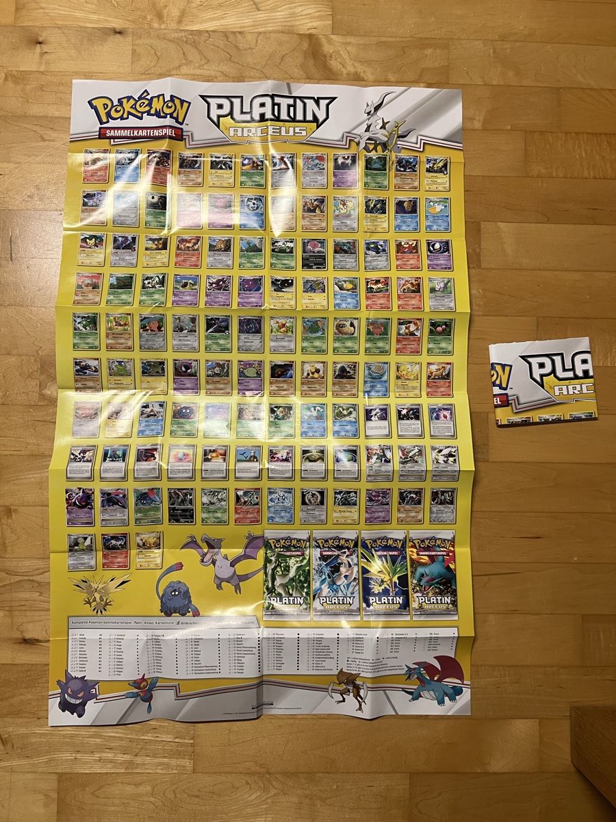 Pokémon Carte collezionabili: 2x Pokemon Platin Arceus Poster mit Kartenliste – Nuovo (secondo la descrizione) da Lenzburg venduto da Ciko1991