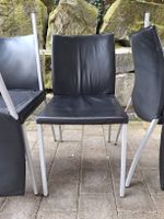 6 Stühle Leder schwarz Gasfeder  NP 4128 / Preis für alle 6!
