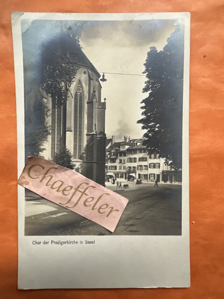 Cartoline postali: 1925 Chor der Predigerkirche in Basel Militärpost – Usato da Zürich venduto da Chaeffeler