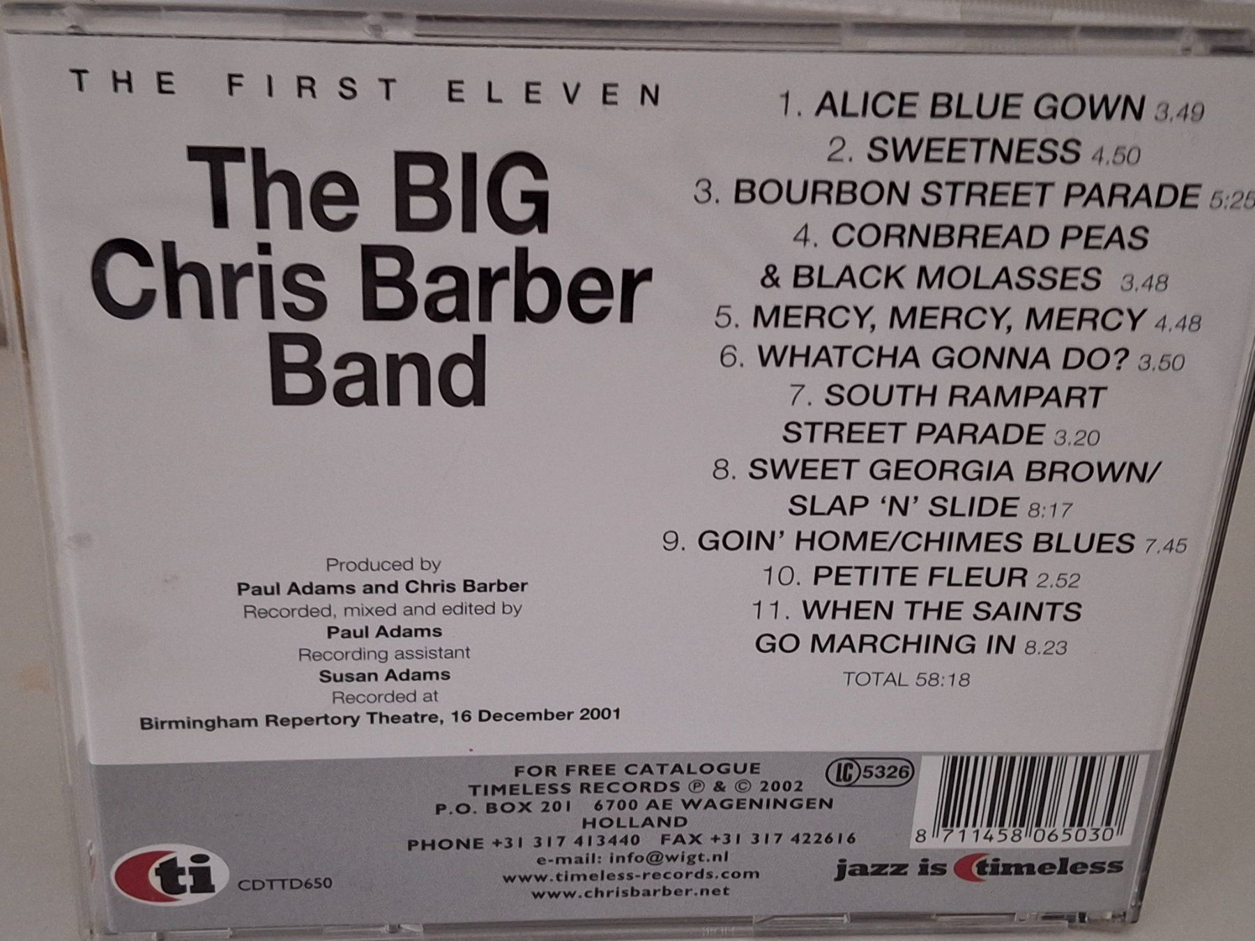 CDs: CD Chris Barber Band - The First Eleven – D'occasion à Aarberg par Jackup1 1
