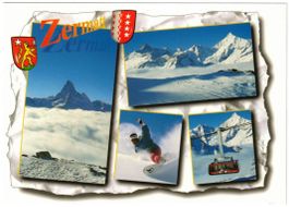 Zermatt - 4 Bild AK