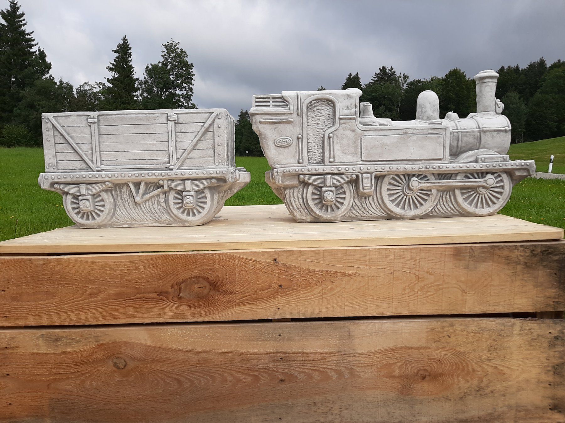 Skulpturen & Statuen: Lokomotive, Eisenbahn, Dampflokomotive – Gebraucht aus Ricken SG von Bobo66 4