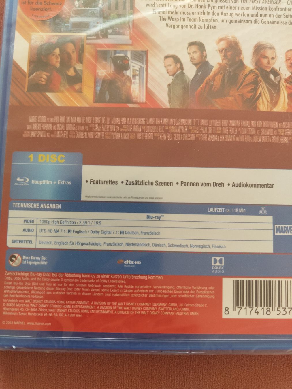Tutti i DVDs: Blu-ray Ant-Man and the Wasp Ovp – Usato da Zürich venduto da Slevin2710 1