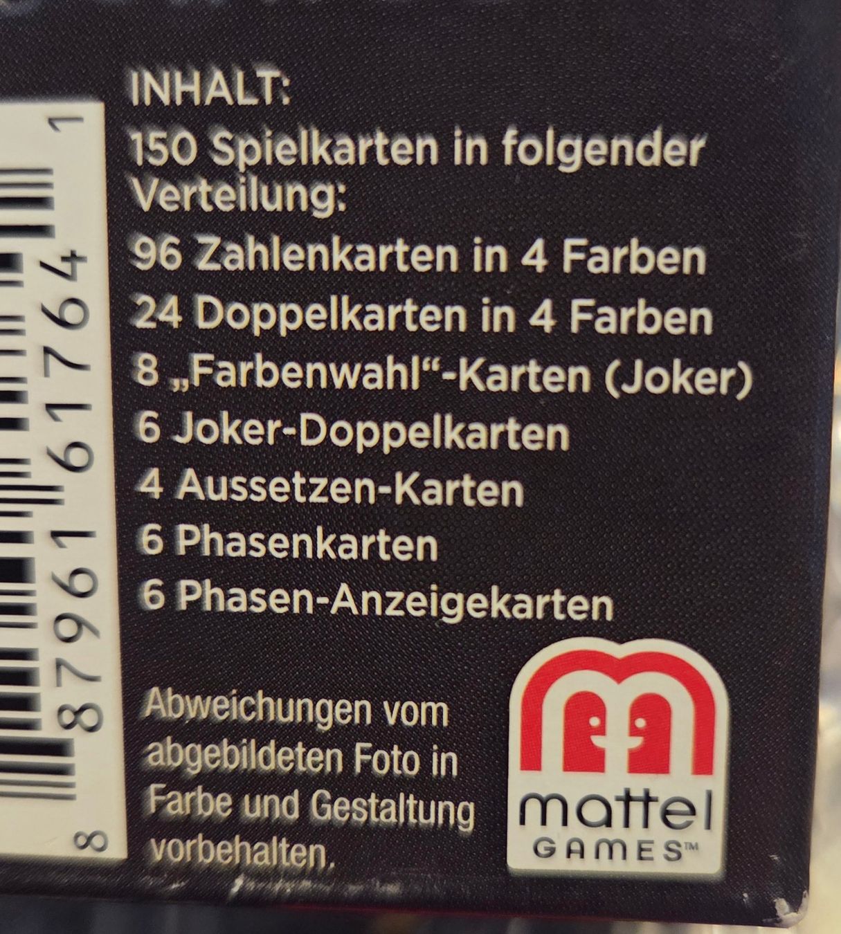 Mattel Spiele: Kartenspiel Phase 10 Masters von Mattel – Gebraucht aus Gossau SG von tenerife11 2