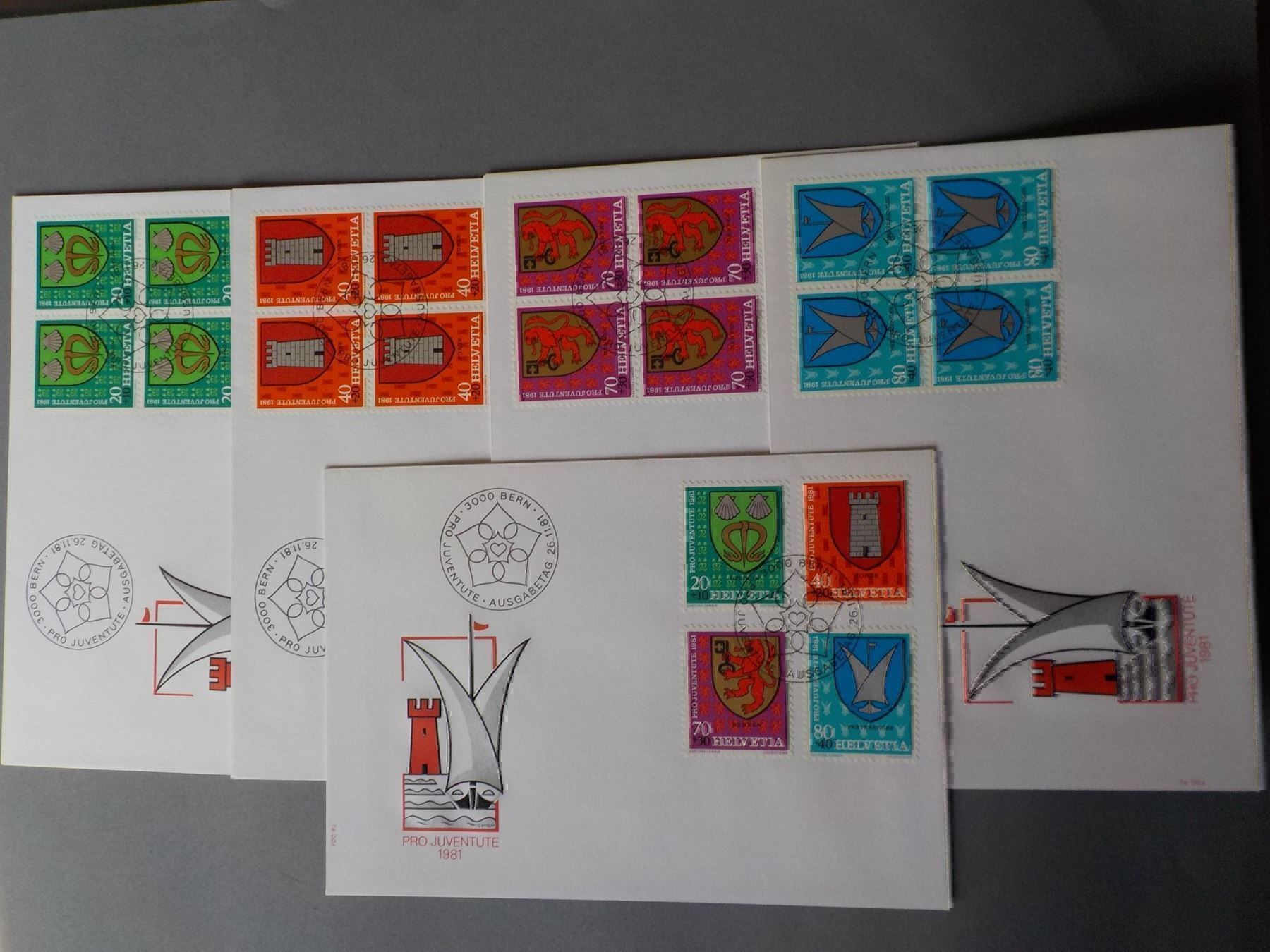 Tutti i francobolli: 1981, FDC, Pro Juventute, Gemeindew. IV – Nuovo (secondo la descrizione) da Muri b. Bern venduto da Ricardoverkauf