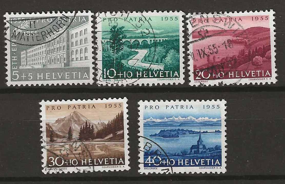 Tutti i francobolli: PP055 - Pro Patria 1955  obl. – Usato da Trélex venduto da Phil_Albert