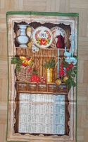 Küchentuch Motiv Kalender 1981 Fisba-Stoffels