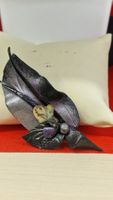 Vintage Brosche mit Blatt Design - Schöne Herbst-Accessoire