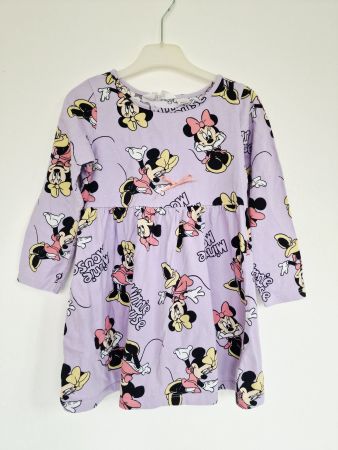 Mädchen Kleid H&M Gr. 110/116 4-6Y Minnie Mouse 100% Baumwol