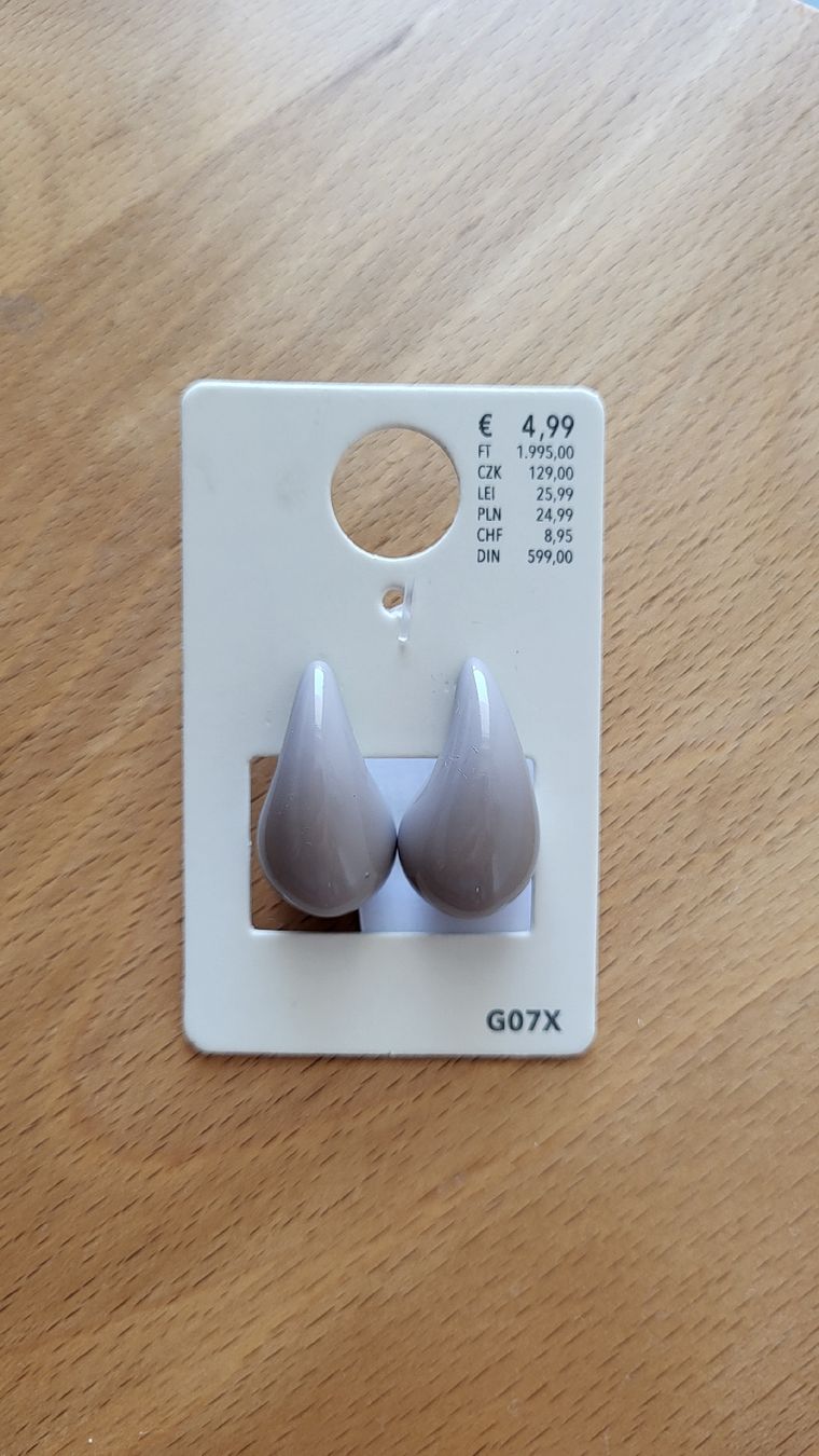 Orecchini pendenti & Orecchini a lobo: Ohrstecker Tropfenform beige neu – Nuovo (secondo la descrizione) da Muttenz venduto da Igma 2