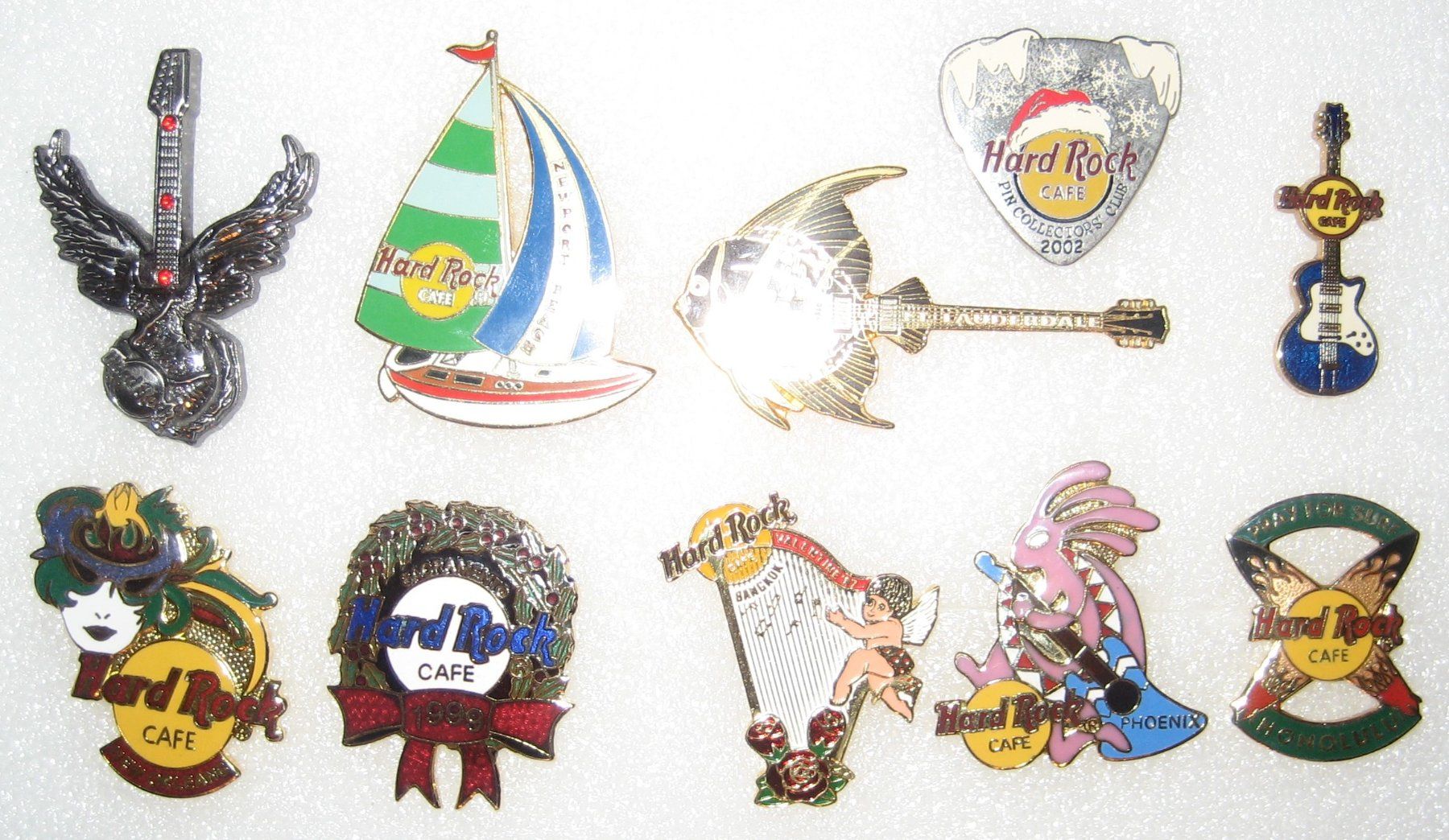 Hard Rock Cafe Plaketten & Abzeichen: 10 Hard Rock Cafe Pins Set #7 von 8 – Gebraucht aus Emmenbrücke von tms1122 1