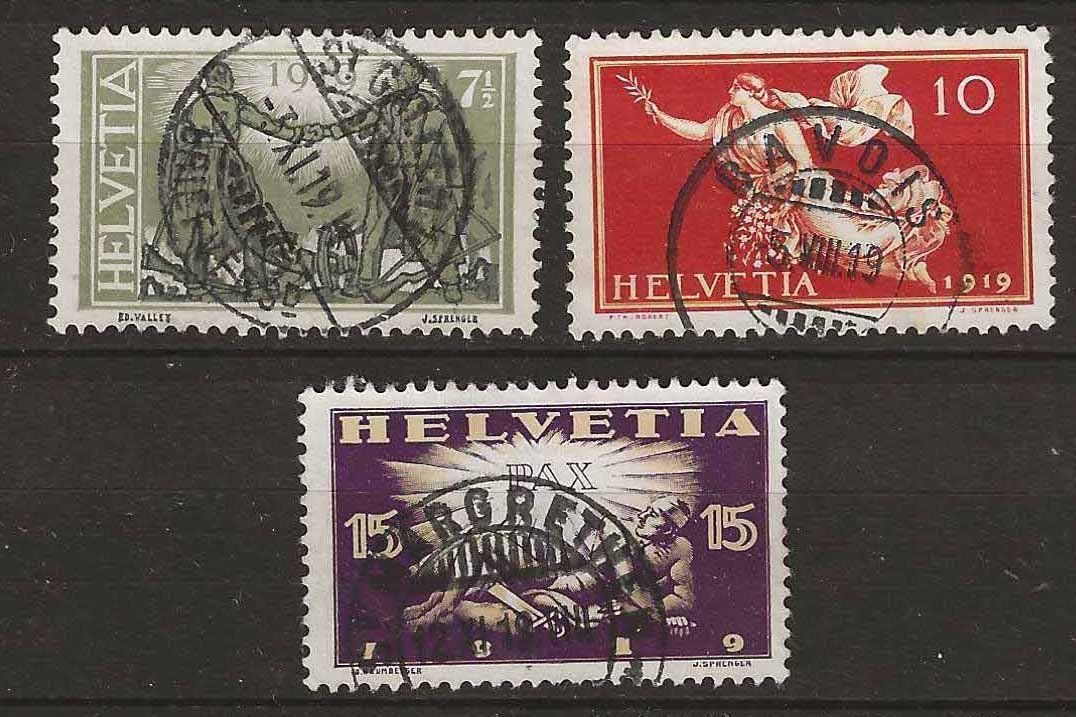Tutti i francobolli: CH143 - Pax 1919 vollstempel – Usato da Trélex venduto da Phil_Albert