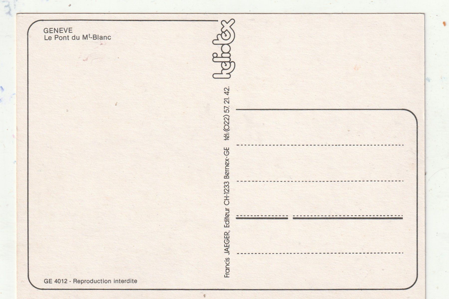 Cartoline postali: Genf – Usato da Lumbrein venduto da made02 1