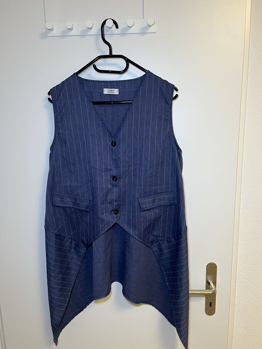 Top: Top Weste Damen, OneSize blau gestreift, elegant – Usato da Emmen venduto da stu_fj6t