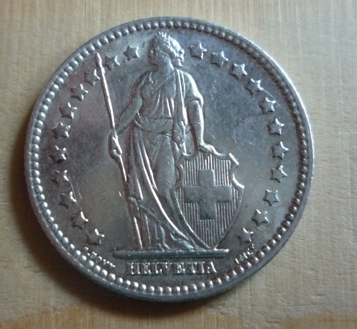 Tutti le monete: 1 Franken 1908, stgl, Kat. 400.-- – Usato da Rieden SG venduto da Sammelfreund 1