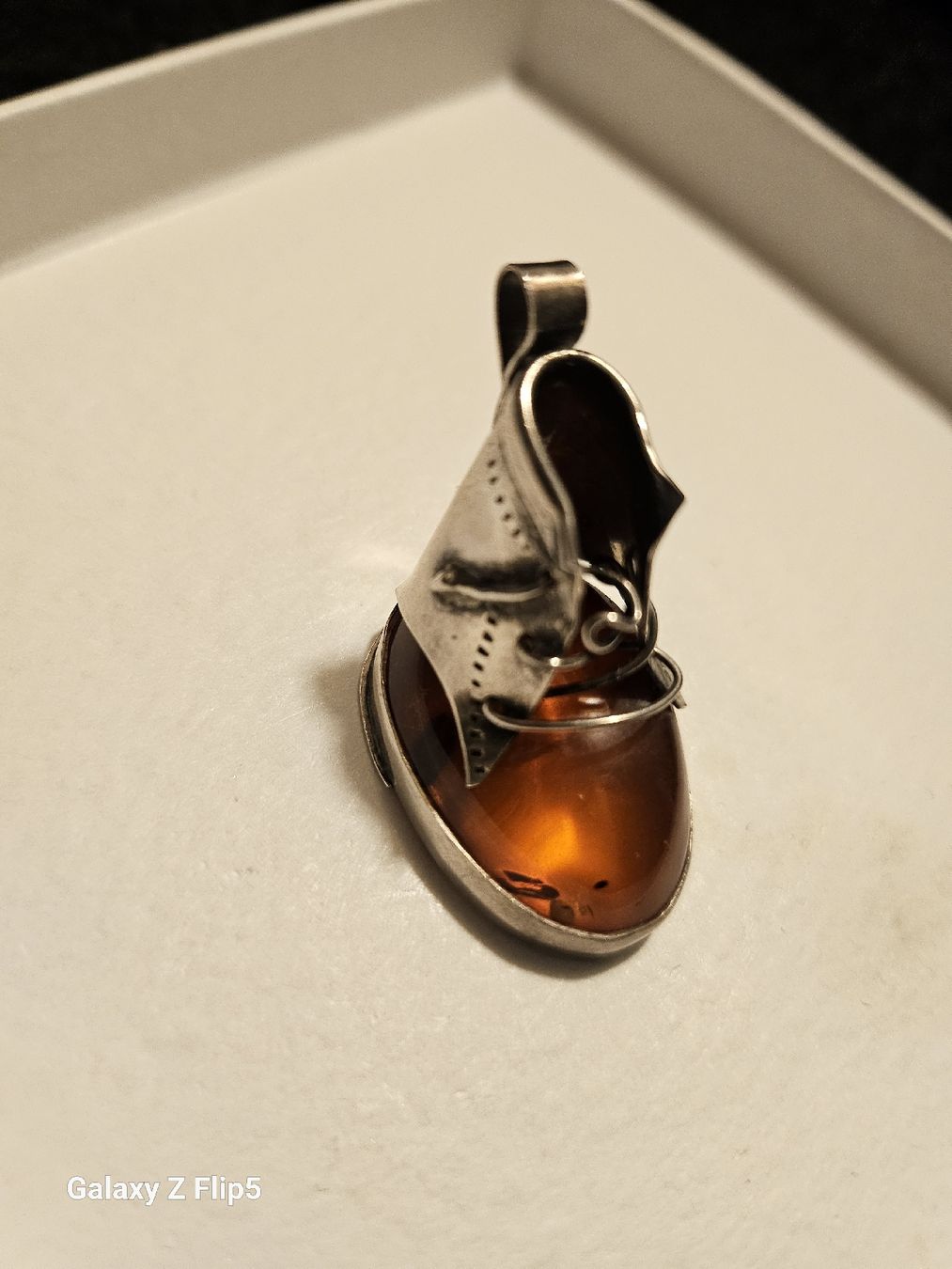 Ciondoli: Silber-Anhänger in Form eines Schuhes mit Bernstein – Nuovo (secondo la descrizione) da Bülach venduto da ane_yn2b