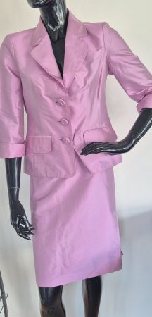 LUISA SPAGNOLI ANZUG KOMBI ROCK JACKE BLAZER 40 SEIDE SILK