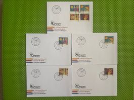 5 FDC, Kinderzeichenwettbewerb aus Markenheft, 2000, ab 1.-