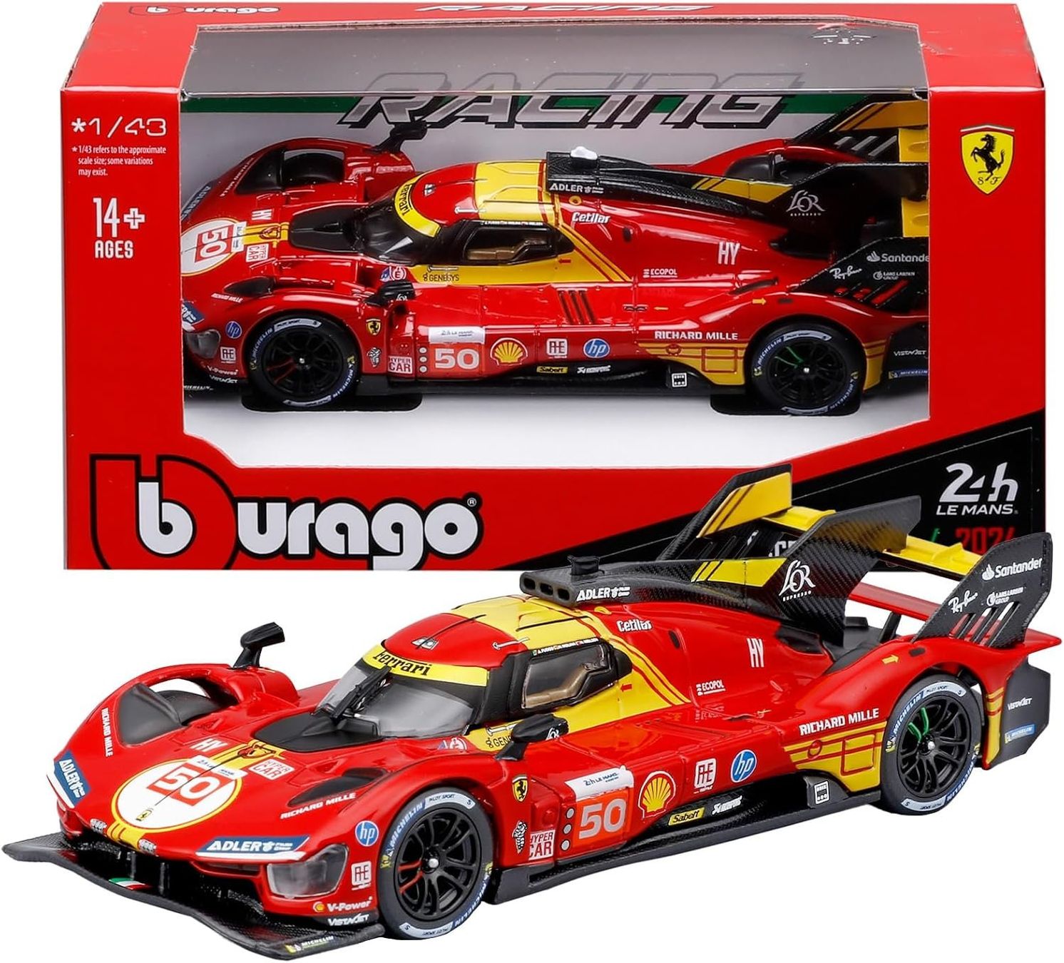Bburago Modellini d'auto: 1:43 / Ferrari 499P / Le Mans / WEC / Hypercar – Nuovo e nell'imballaggio originale da Welschenrohr venduto da StarRecordsGmbH