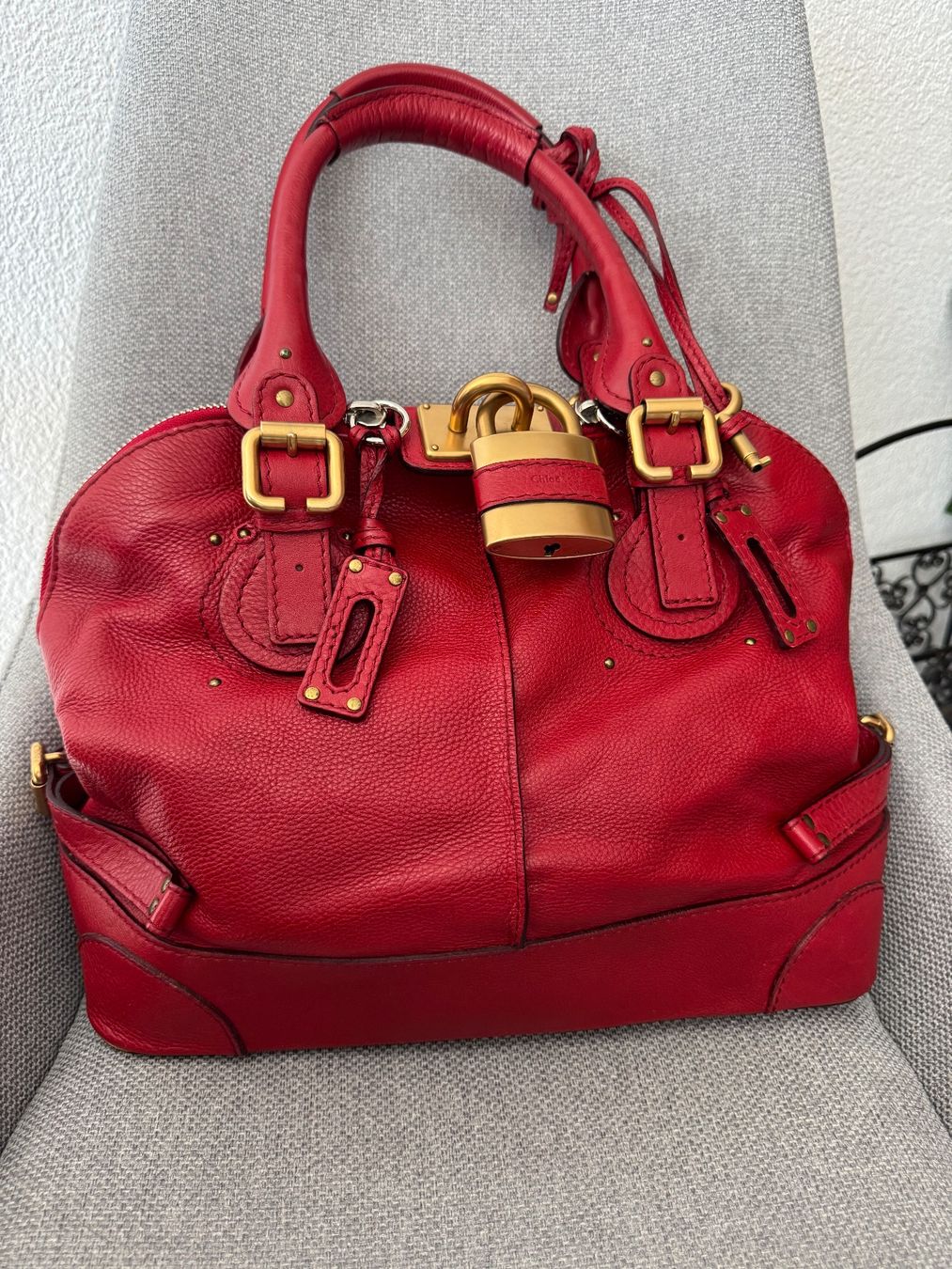 Chloé Borse da donna: Rote Chloé Paddington Dome Tasche – Usato da Balsthal venduto da armenharut