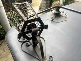 Antike alte Wandlampe, Aussenlampe, Metall, Vintage Stil