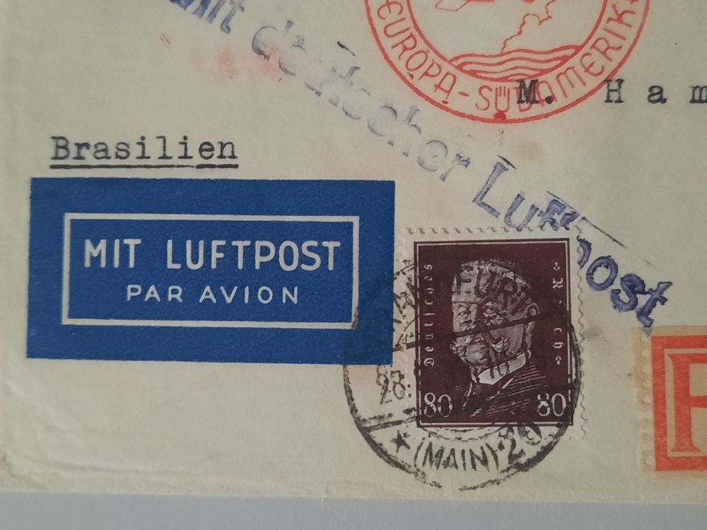 1935, Zeppelin, Deutsche Luftpost, Europa-Südamerika (D'occasion) à ...