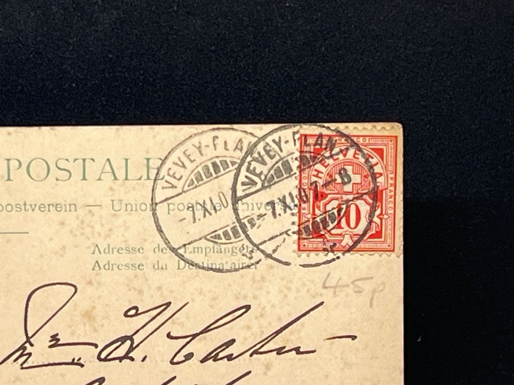 Cartoline postali: Vevey: Eglise anglaise – Usato da Widnau venduto da Brusi9 1